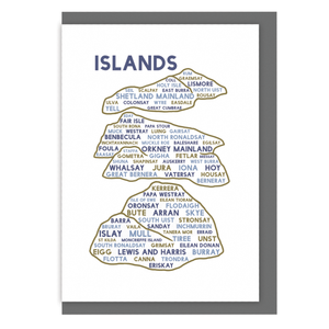 Scottish Islands greetings card