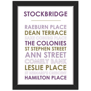 Stockbridge print black frame