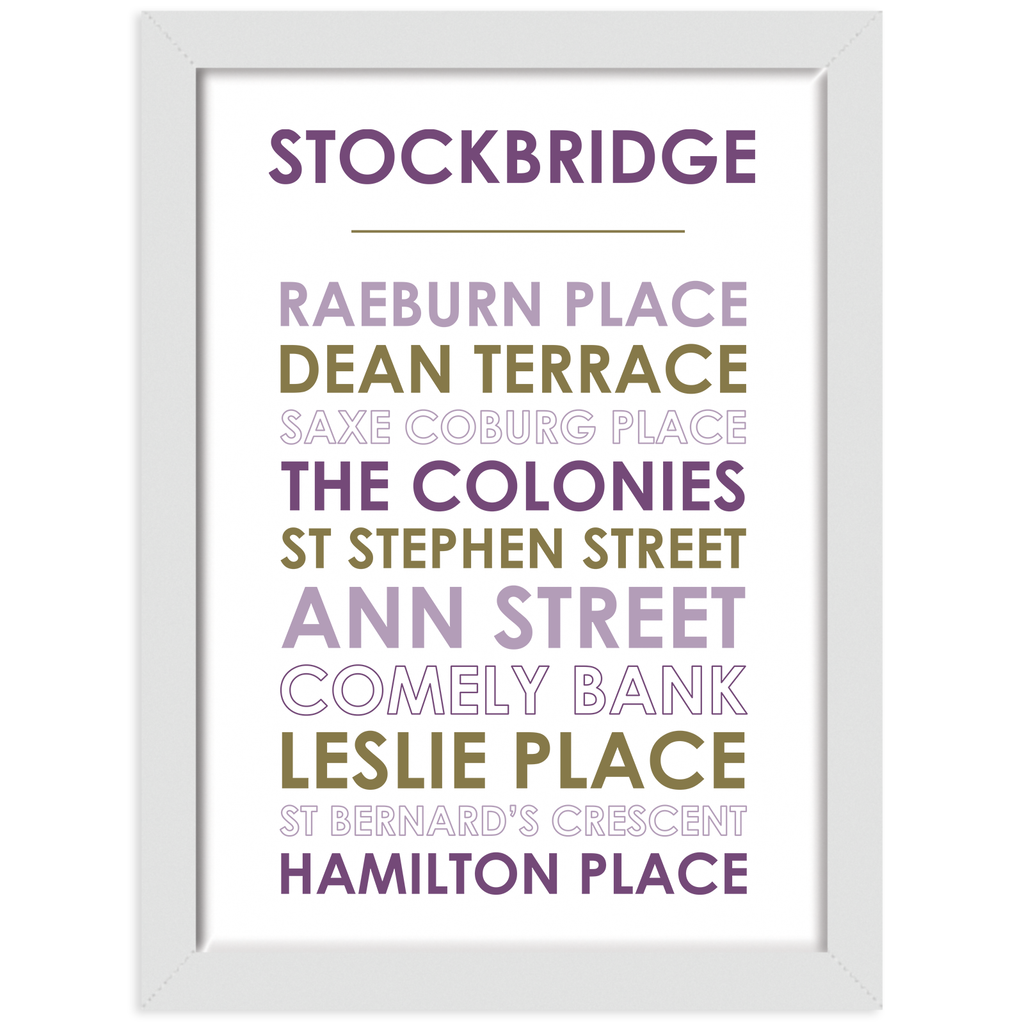 Stockbridge print white frame