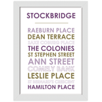 Stockbridge print white frame