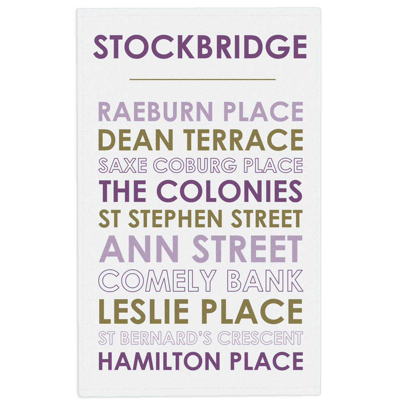 Stockbridge tea towel