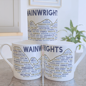 Wainwrights mugs on kitchen counter